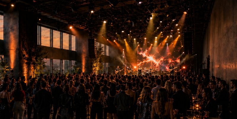 El escenario en vivo