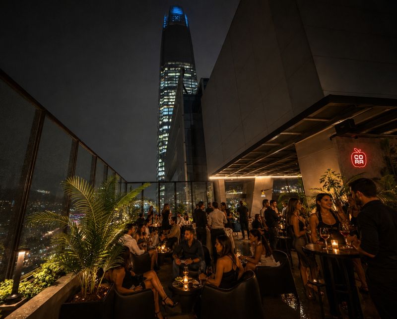 La terraza de noche