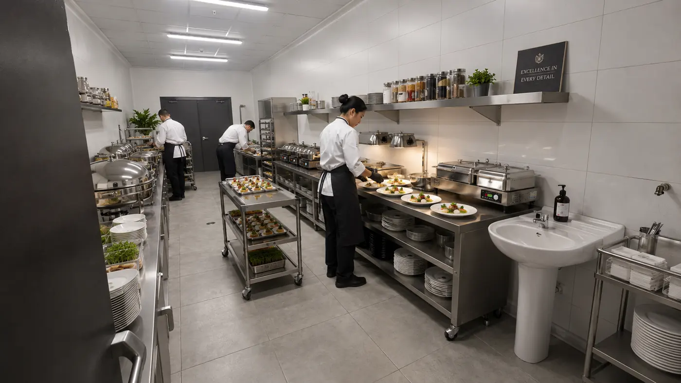 Zona de producción y preparación de platos